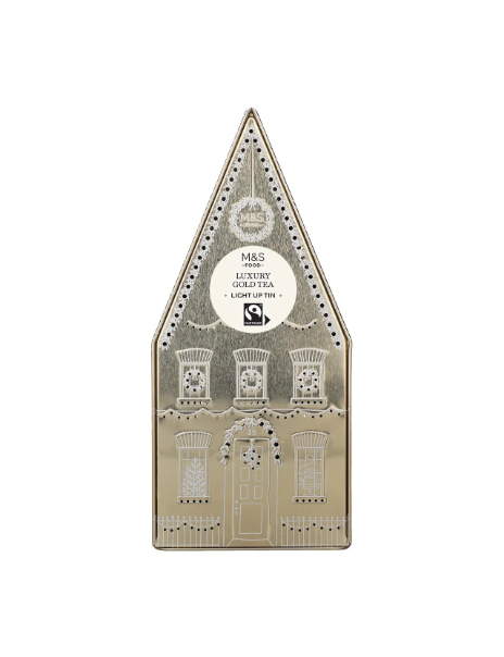 Luxury Gold Tea Light Up Tin