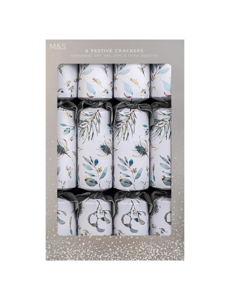 White Foliage Luxury Christmas Crackers