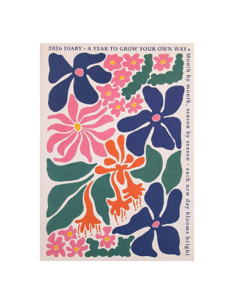Large Floral A5 Week To View Diary 2026