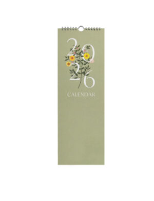 Slim Floral Design Calendar 2026