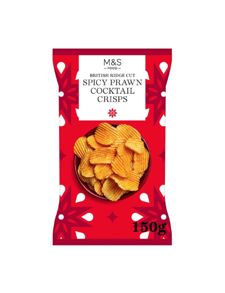 Spicy Prawn Cocktail Flavour Ridge Crisps