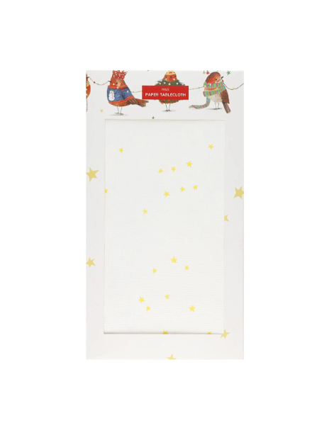 Christmas Robins Paper Tablecloth