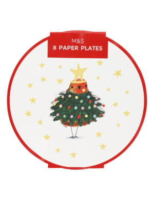 Christmas Robins Paper Plates