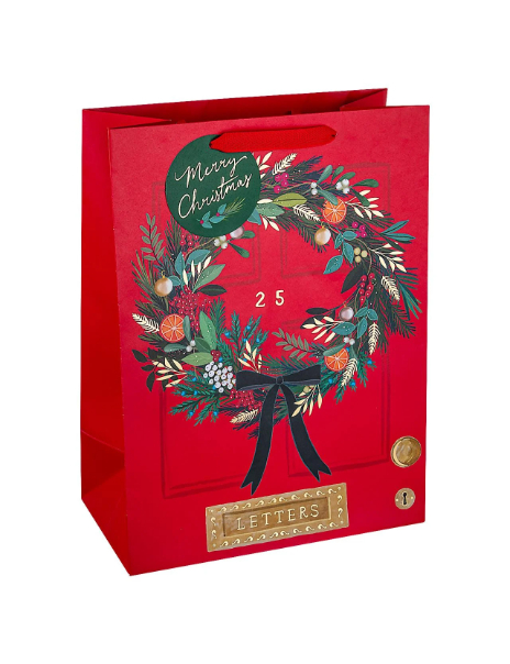 Traditional Wreath Large Gift Bag