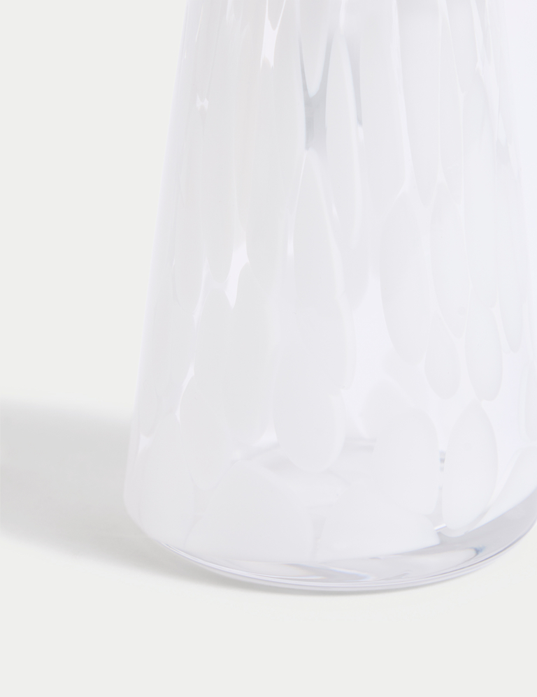 Glass Confetti Pillar Candle Holder