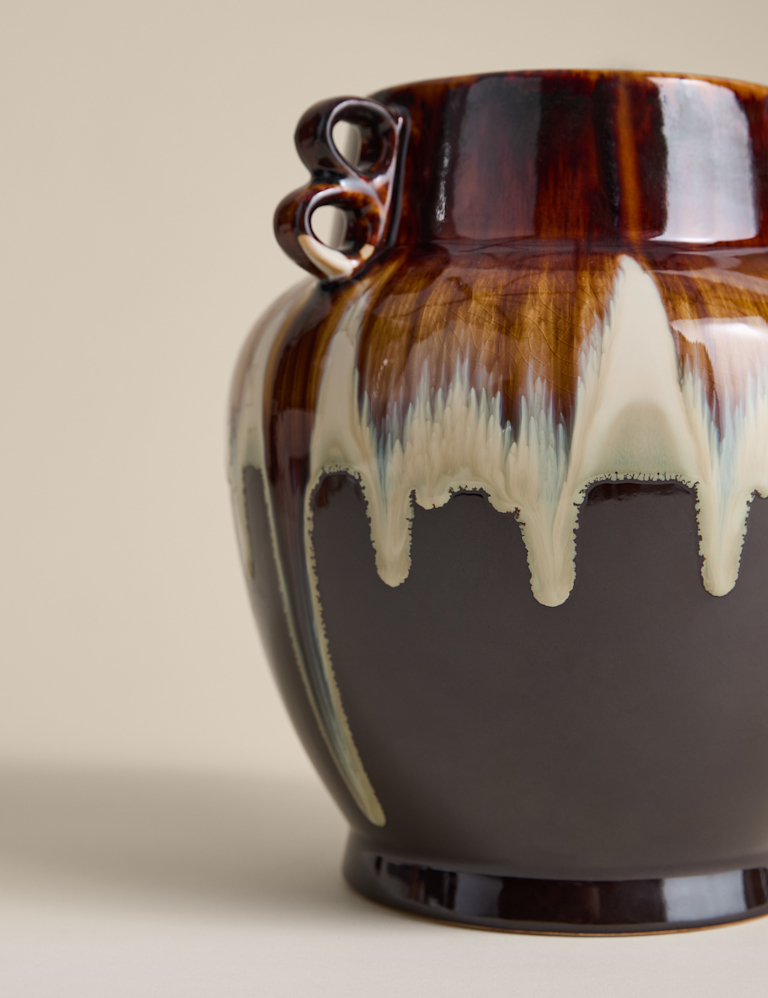 Large Reactive Glaze Ceramic Vase