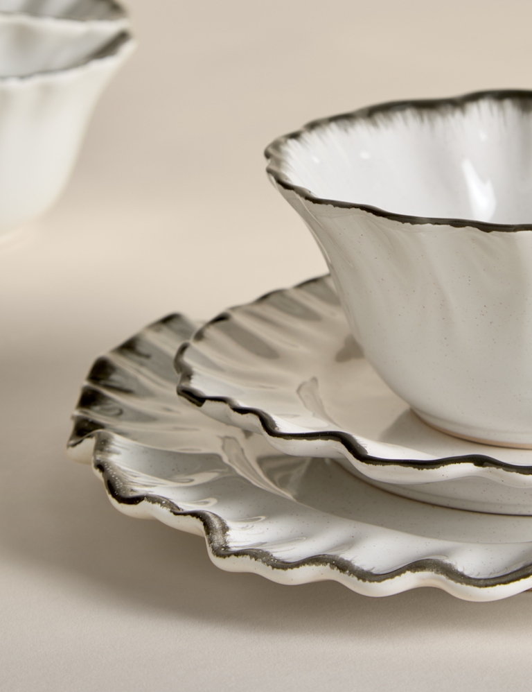 12 Piece Ruffle Dinner Set