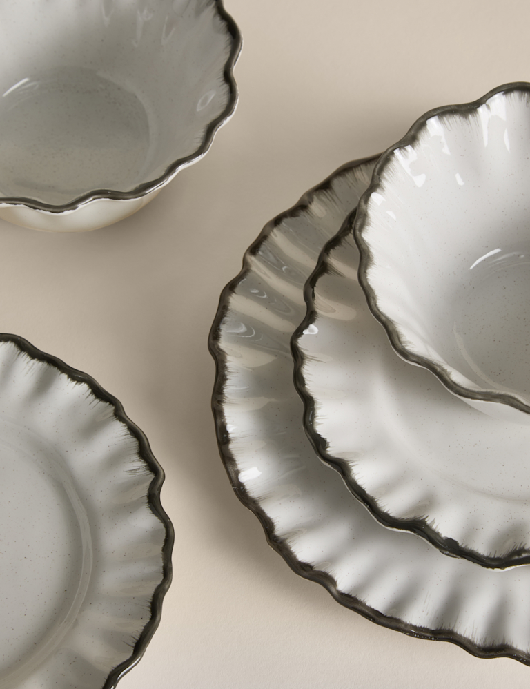 12 Piece Ruffle Dinner Set