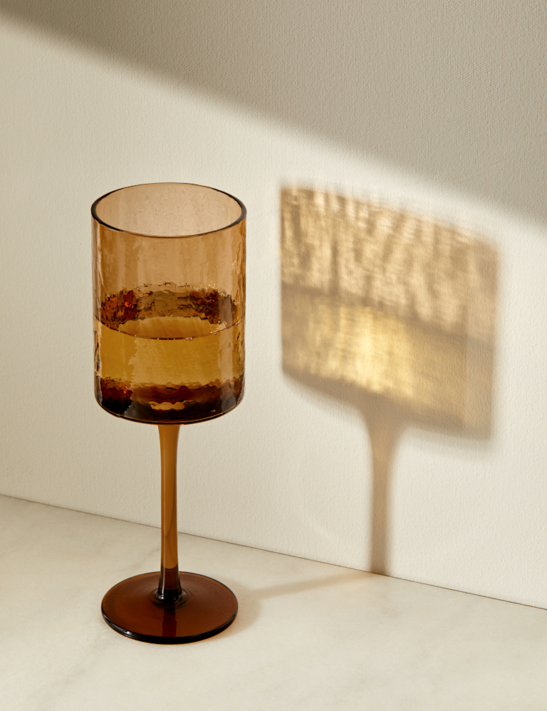 Set of 4 Hammered Wine Glasses