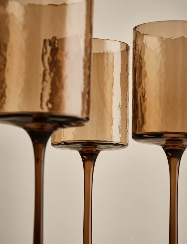 Set of 4 Hammered Wine Glasses