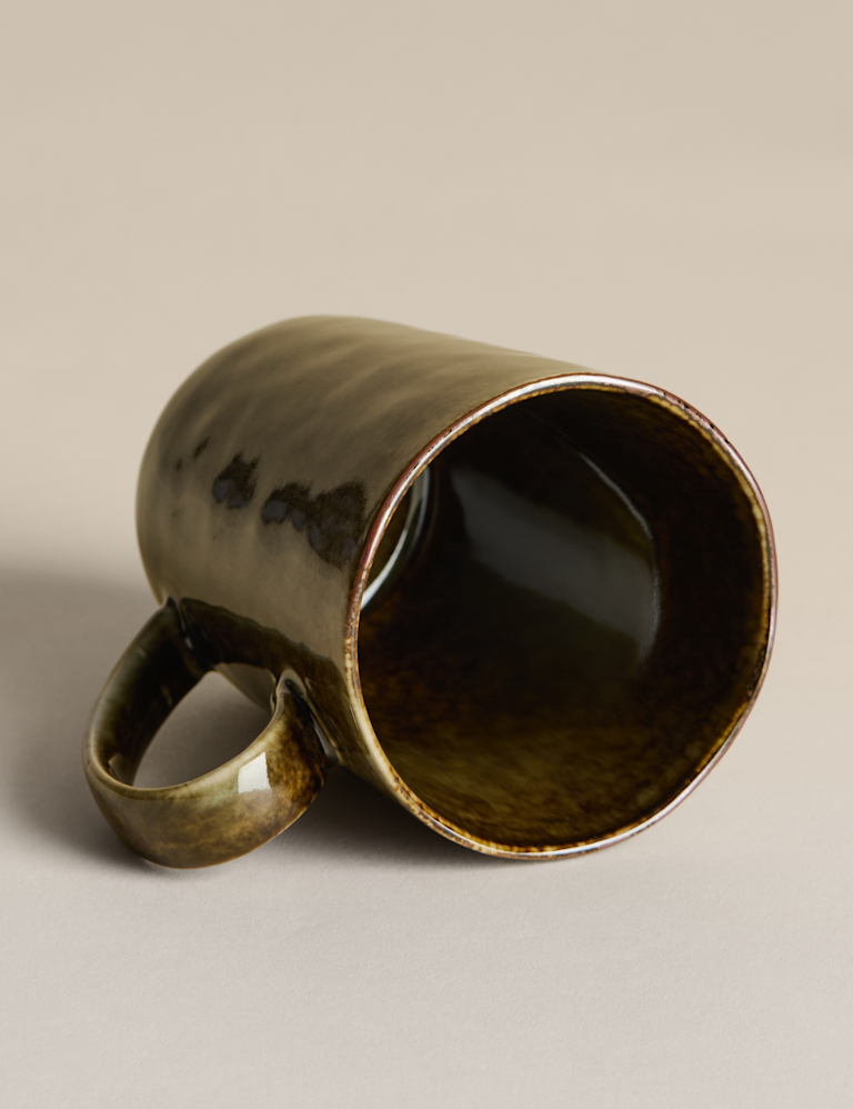 Straight Side Reactive Glaze Mug