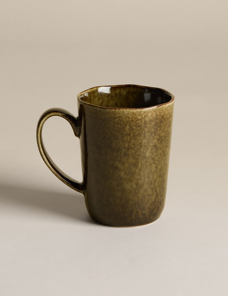 Straight Side Reactive Glaze Mug