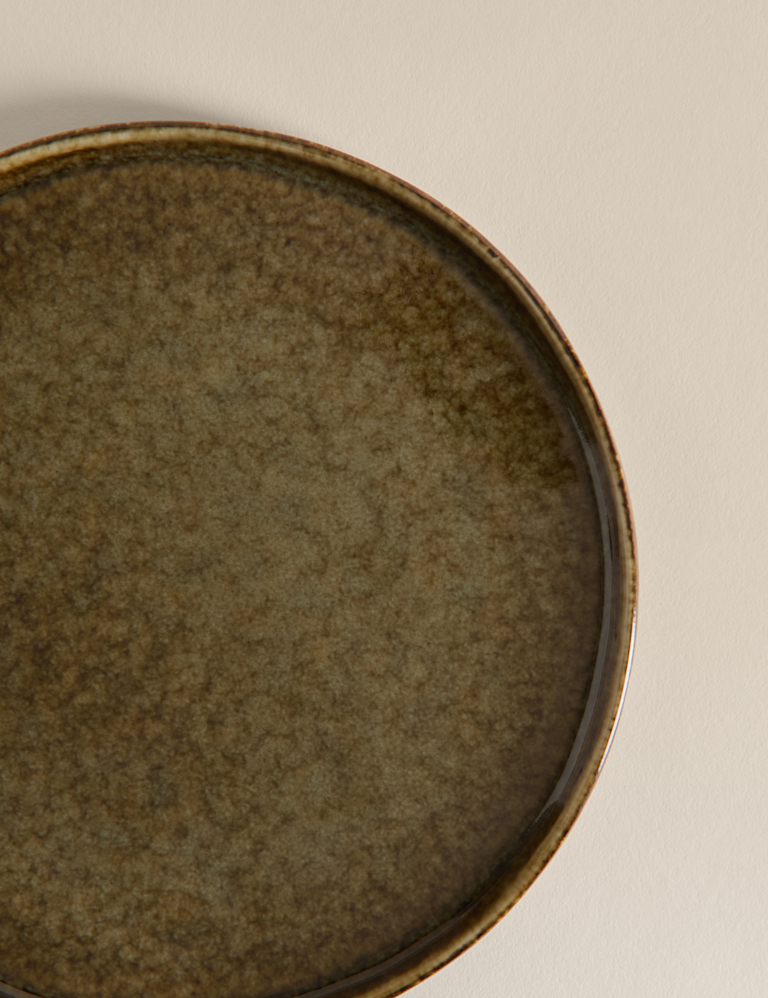 Straight Side Reactive Glaze Side Plate