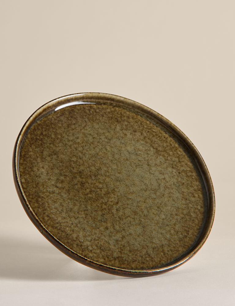 Straight Side Reactive Glaze Side Plate