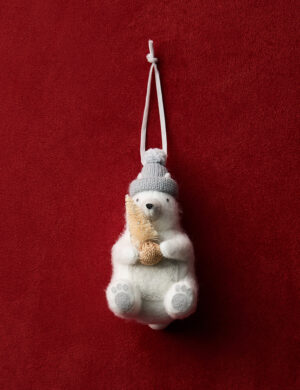 Felt Hanging Polar Bear Decoration