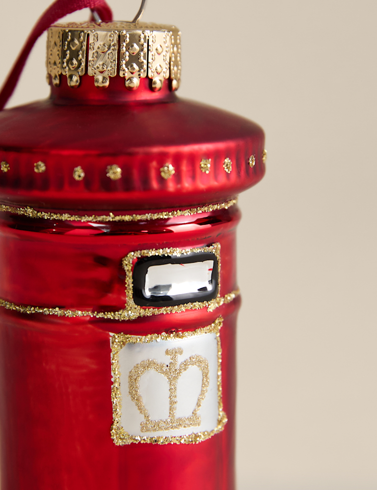 Glass Hanging Postbox Decoration