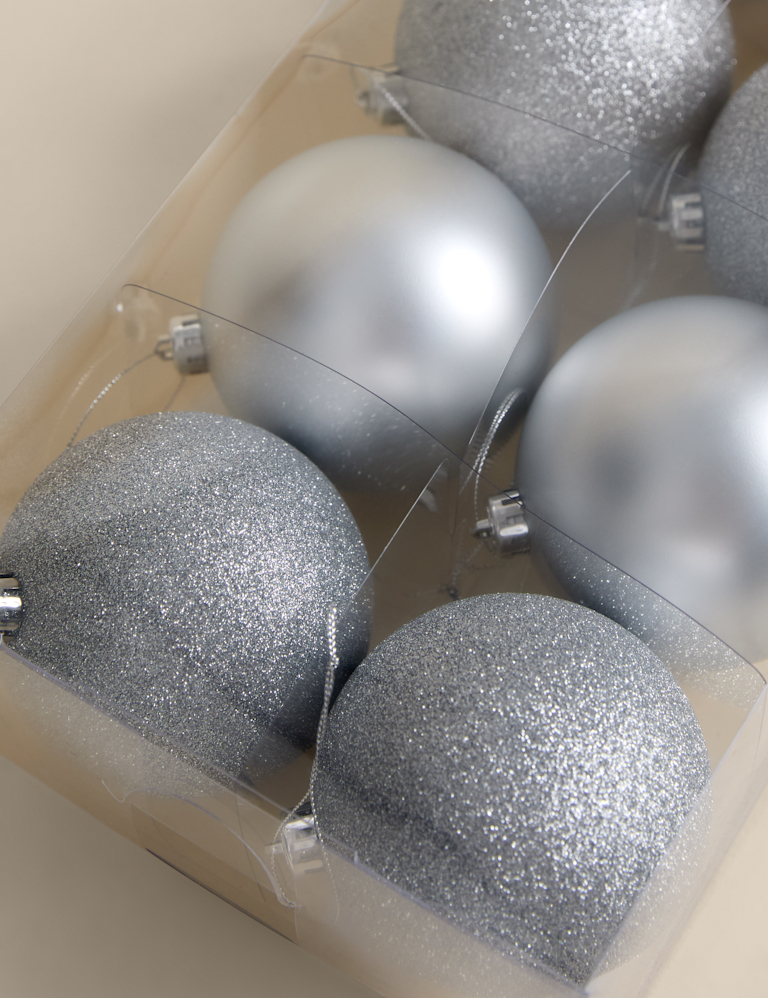 10pk Oversized Shatterproof Baubles