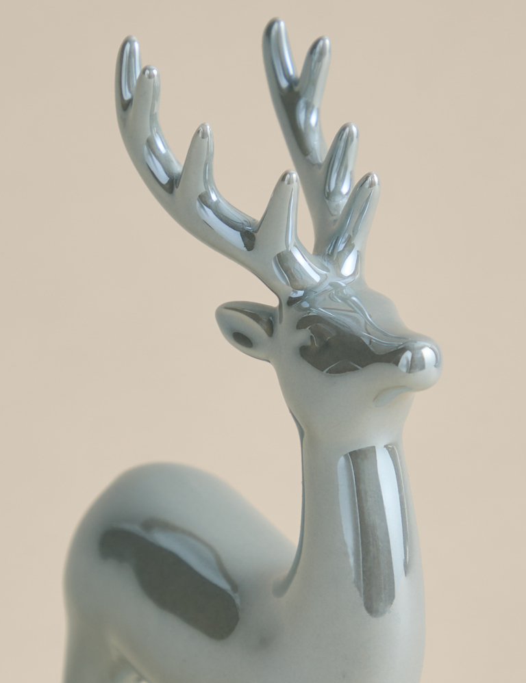 Metallic Ceramic Stag Decoration