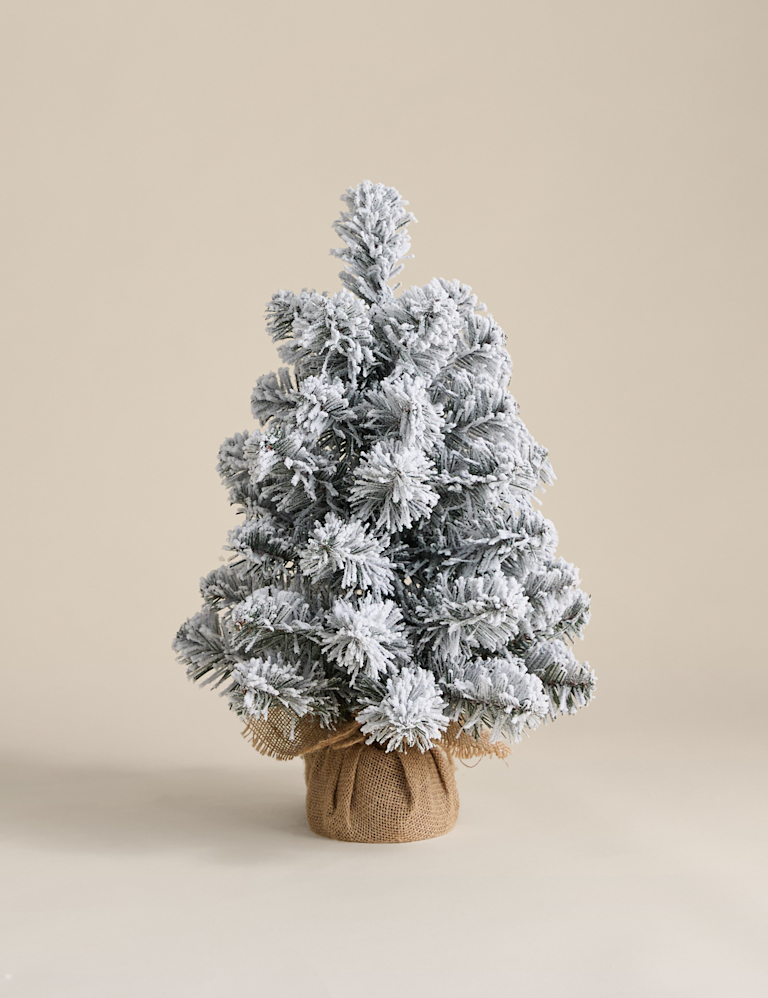 1.5ft Pre-lit Snowy Tree