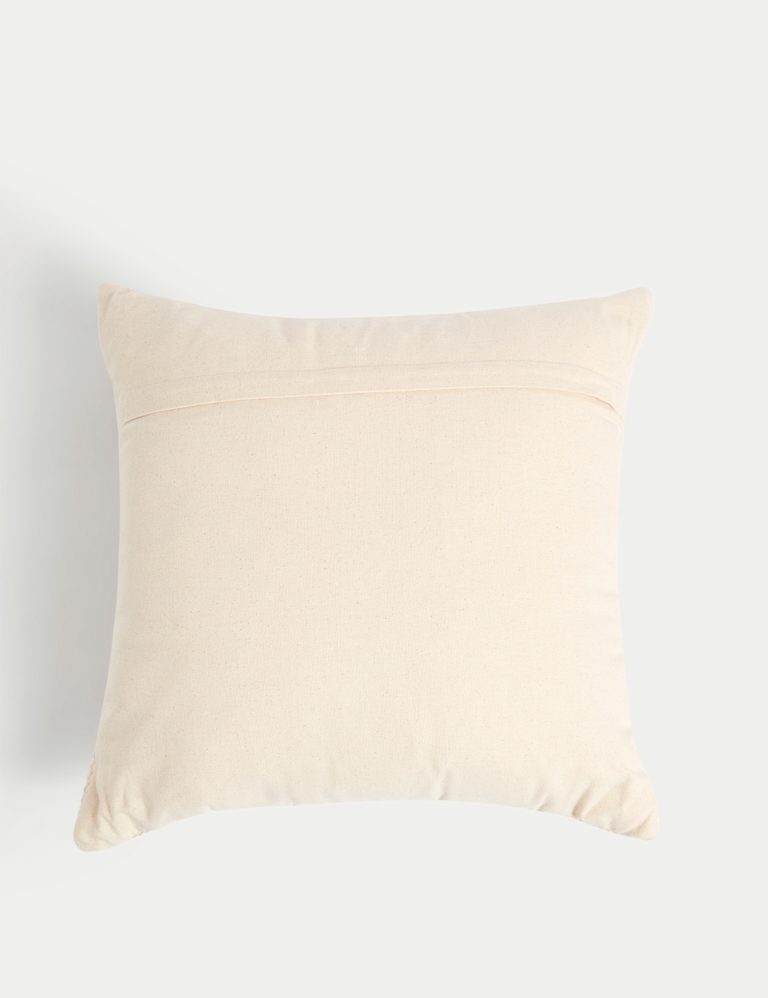 Pure Cotton Geometric Embroidered Cushion