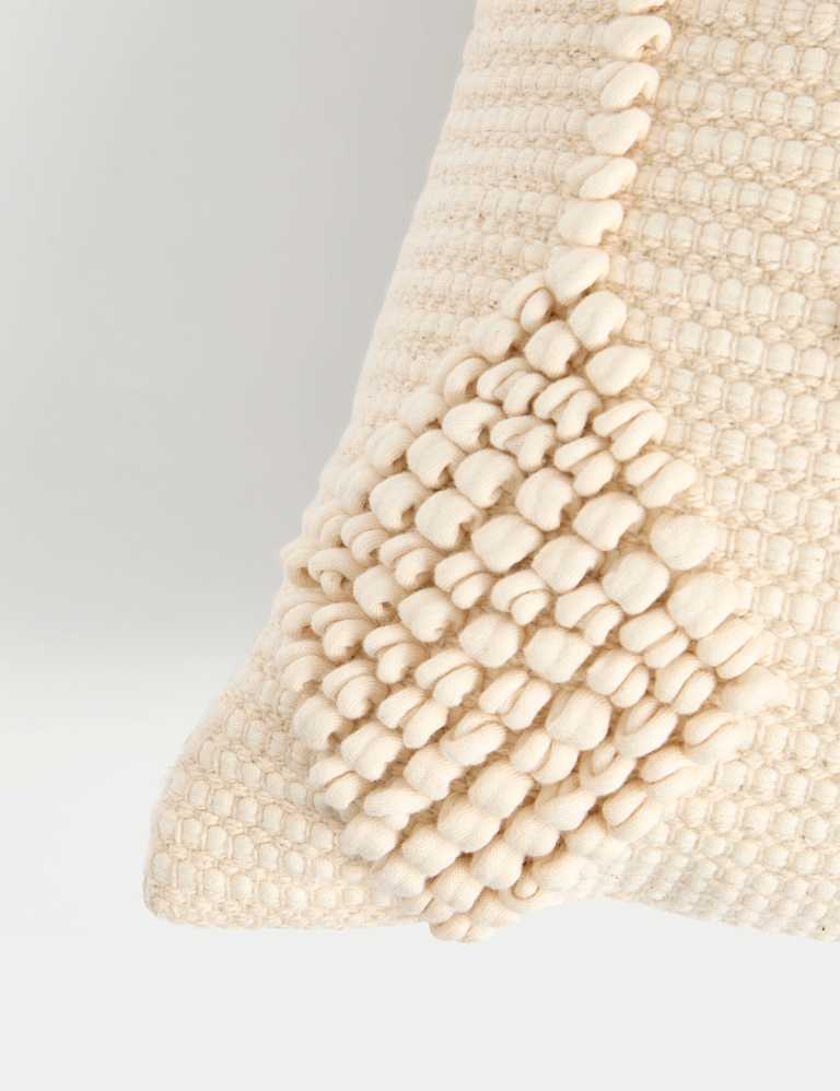 Pure Cotton Geometric Embroidered Cushion