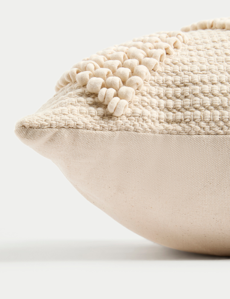 Pure Cotton Geometric Embroidered Cushion