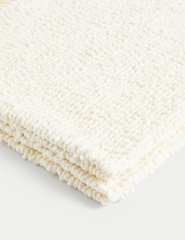 Pure Cotton Bouclé Throw