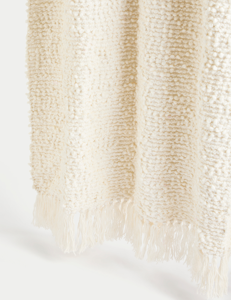 Pure Cotton Bouclé Throw
