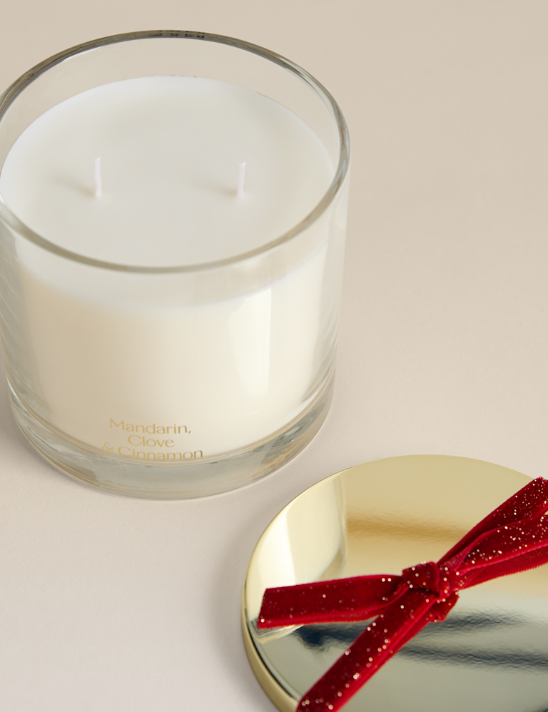 Mandarin, Clove & Cinnamon Glass Candle