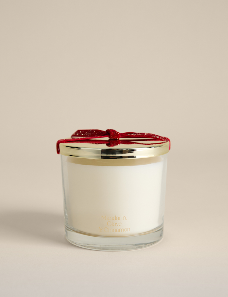Mandarin, Clove & Cinnamon Glass Candle