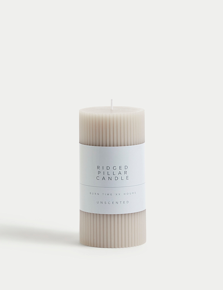 Ridged Pillar Candle