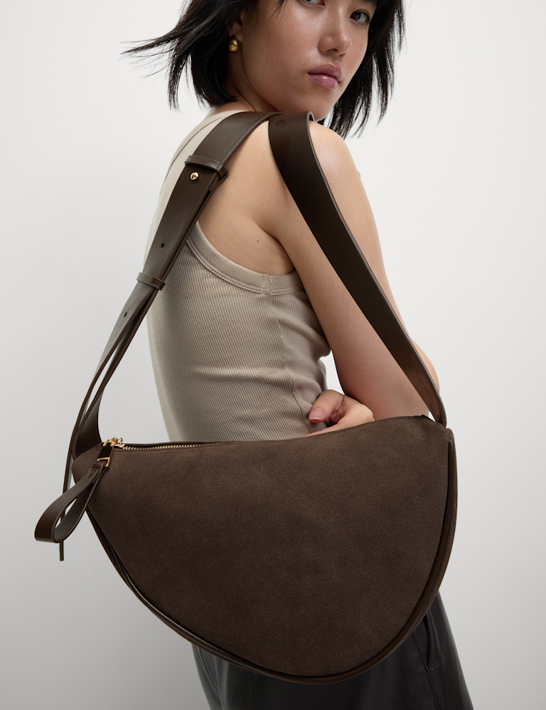 Faux Leather Sling Cross-Body Bag