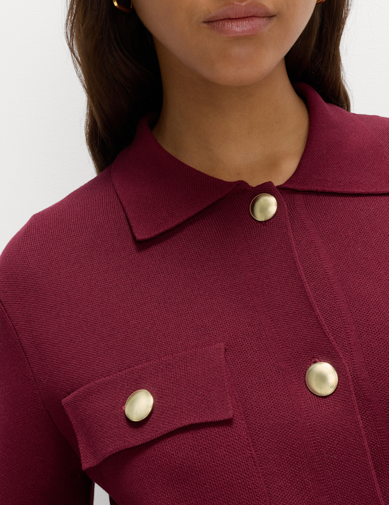 Collared Knitted Jacket