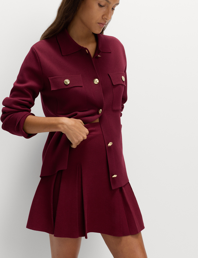 Collared Knitted Jacket