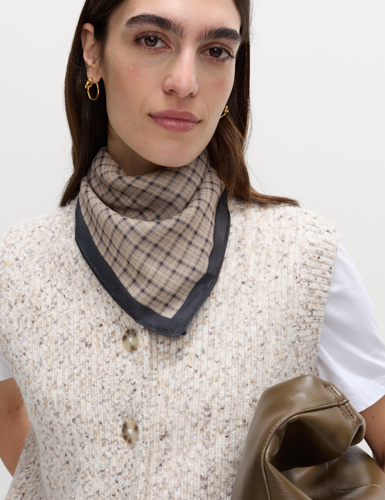 Twisted Tweed Knitted Ribbed Waistcoat