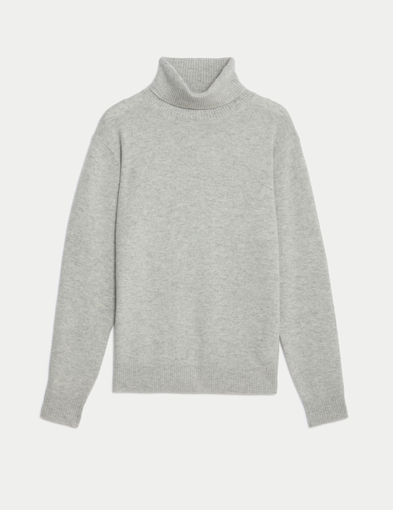 Pure Cashmere Roll Neck Jumper