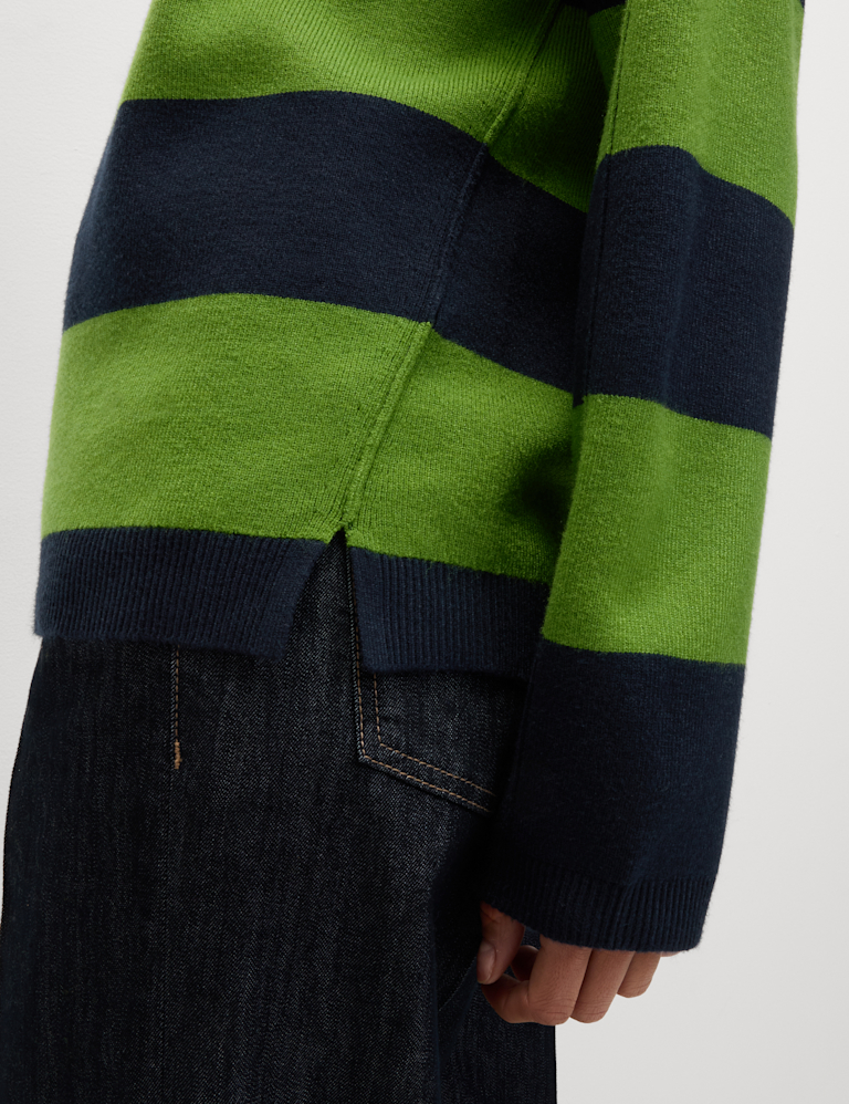 Soft Touch Striped Crew Neck Jumper