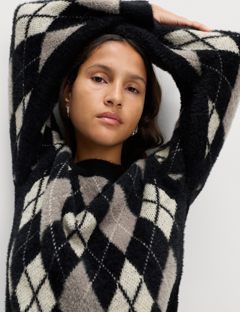 Argyle Crew Neck Jumper