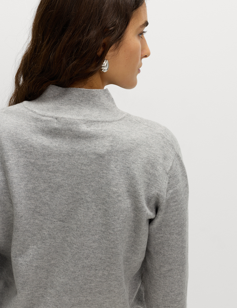 Slogan Funnel Neck Jumper