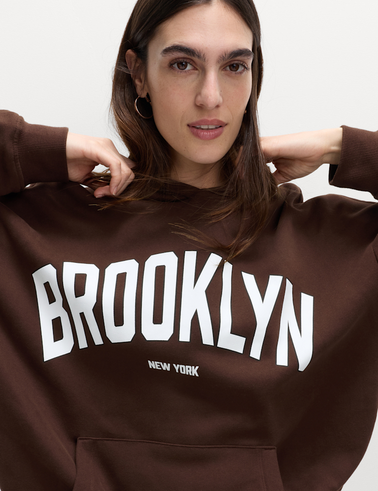 Cotton Rich Slogan Hoodie Cotton Rich Slogan Hoodie