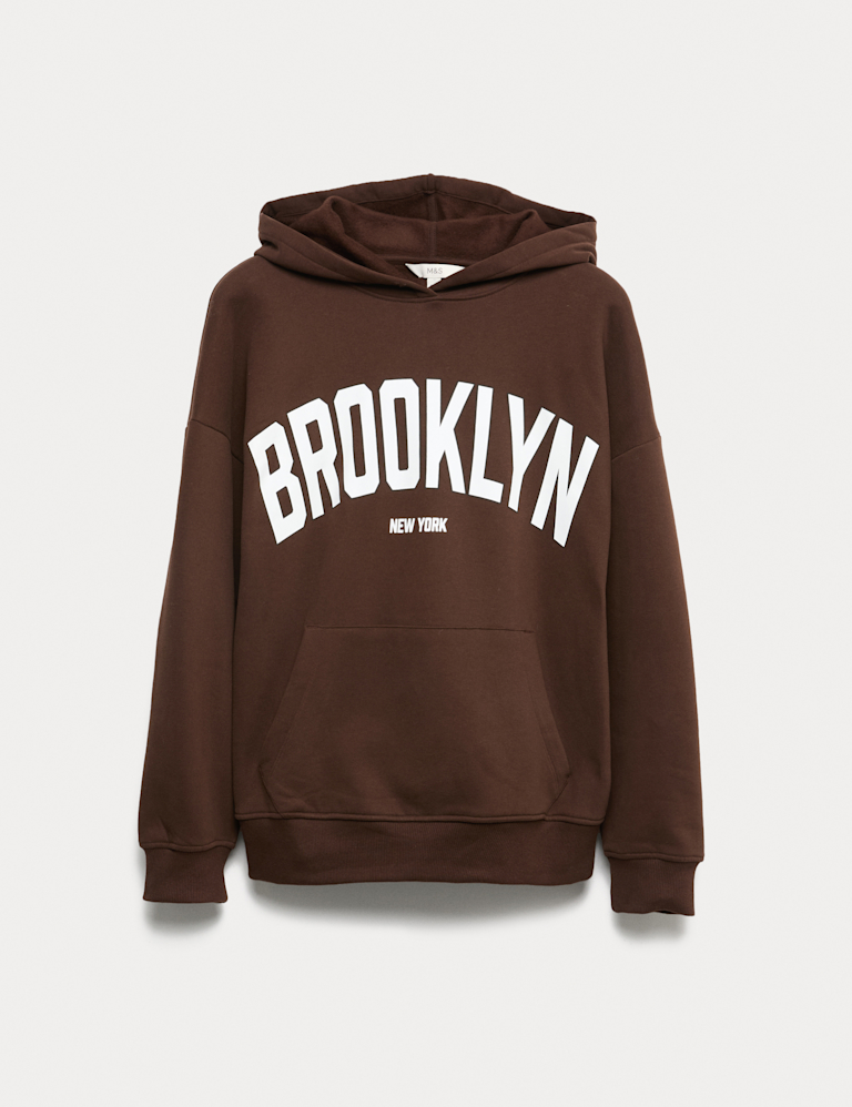 Cotton Rich Slogan Hoodie
