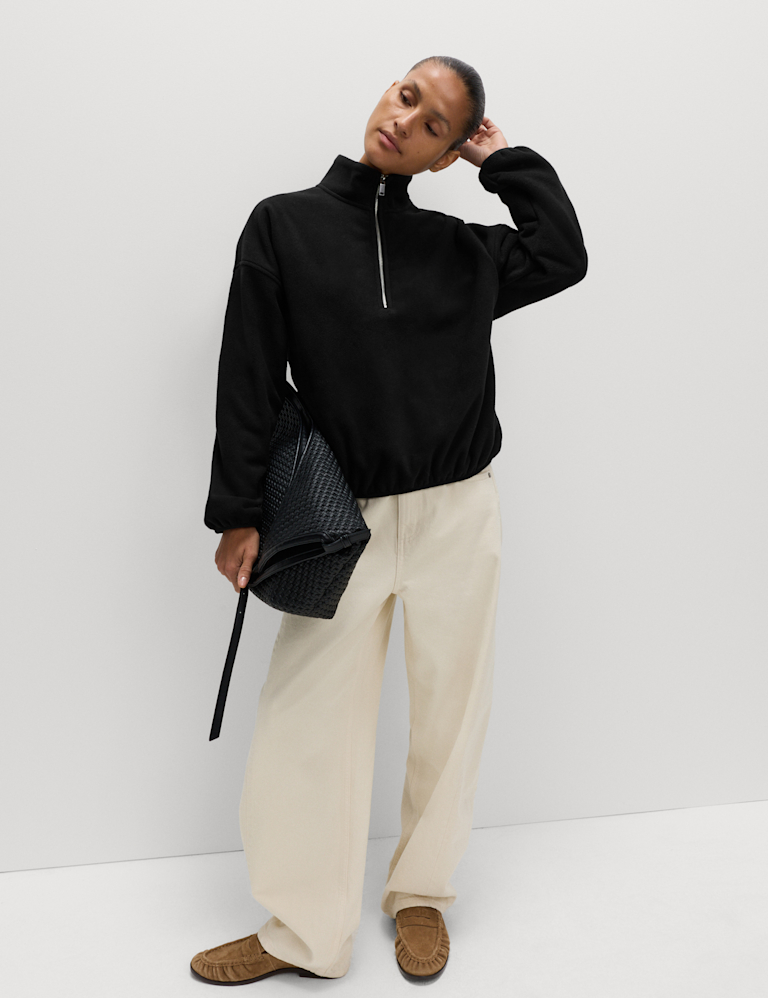 Fleece Half Zip Sweatshirt