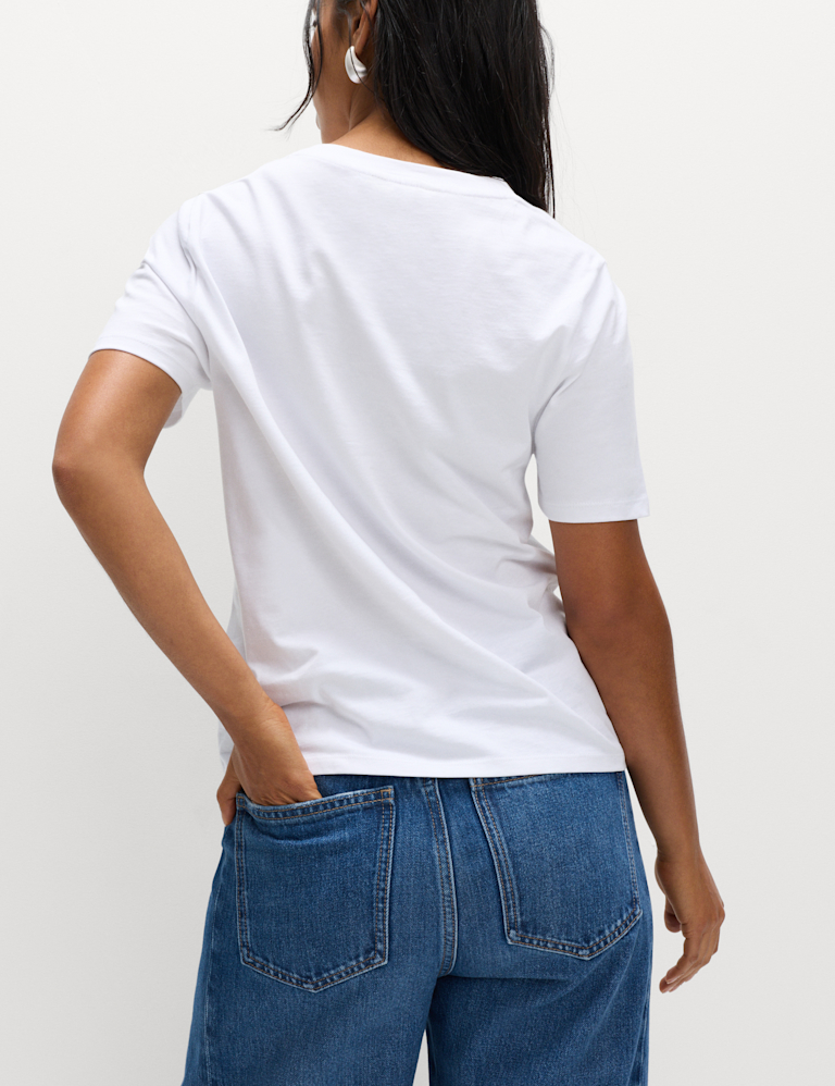 Pure Cotton Embellished Bow Top