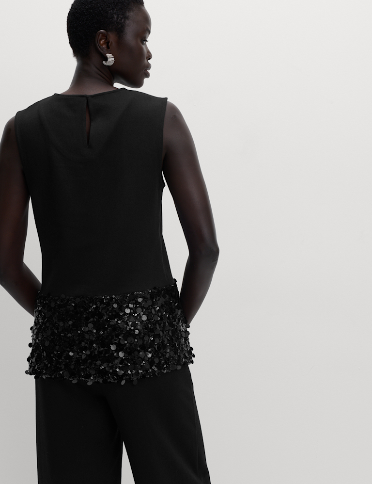 Sparkly Sequin Detail Top