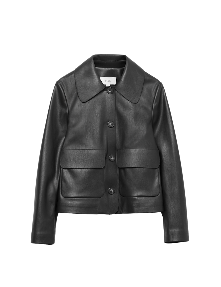 Faux Leather Lightweight Jacket