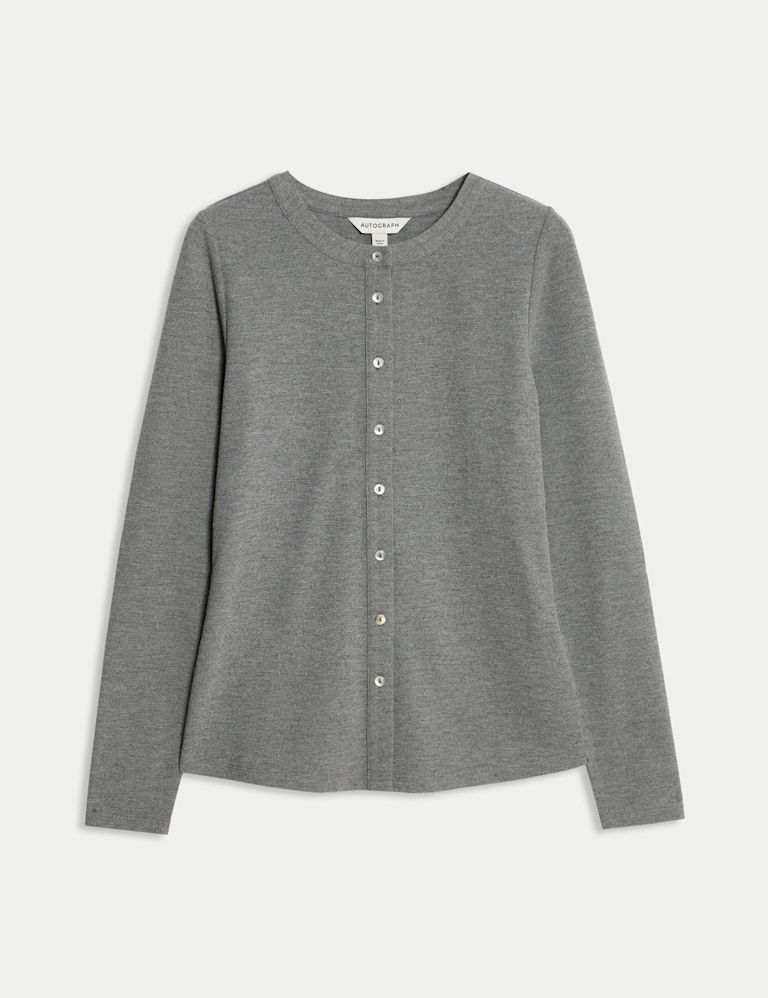 Jersey Button Through Top