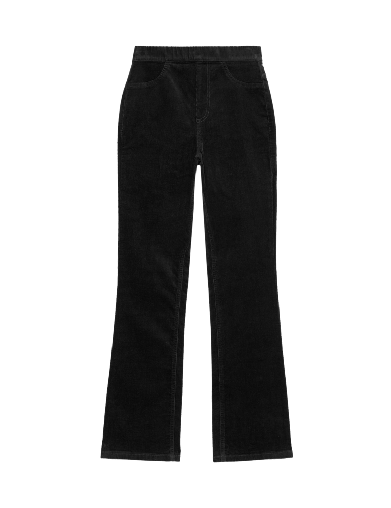 Cord High Waisted Flared Jeggings