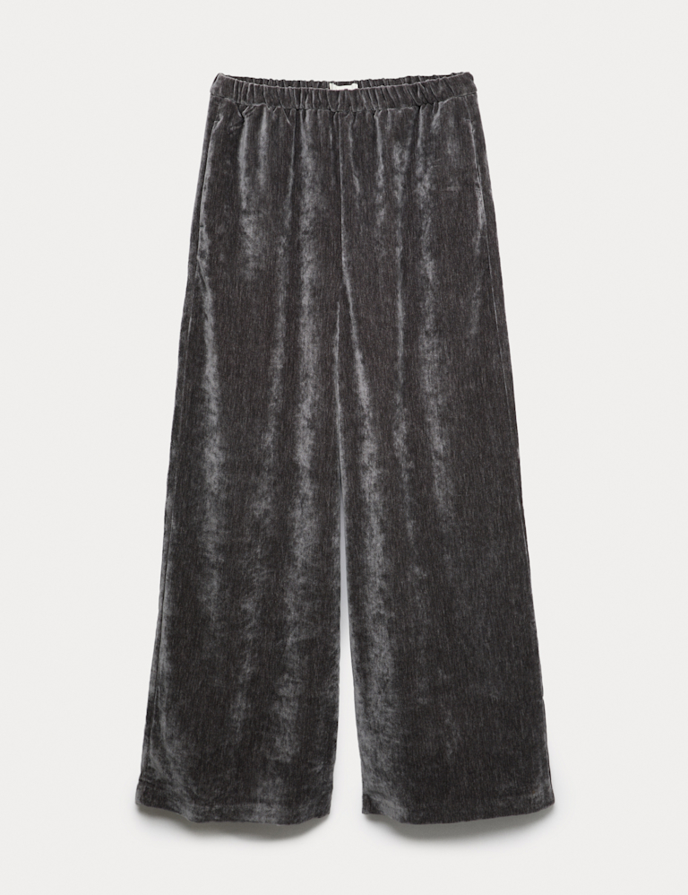 Mottled Velvet Straight Leg Trousers