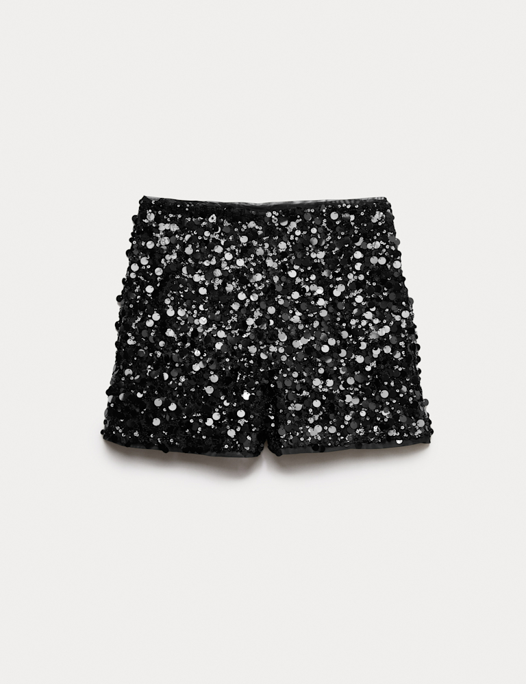 Sequin High Waisted Shorts