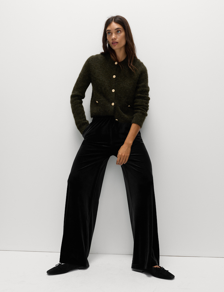 Fluid Velvet Wide Leg Trousers Fluid Velvet Wide Leg Trousers